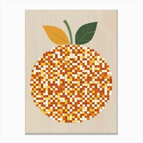 Pixelated Orange Canvas Print