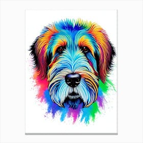 Otterhound Rainbow Oil Painting dog Canvas Print