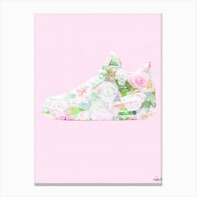 Floral Jordan 4 Canvas Print