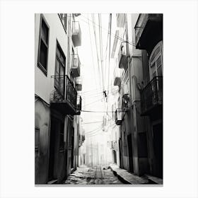 Lisbon, Portugal, Photography In Black And White 4 Canvas Print