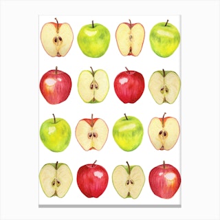 Repeat Pattern Apple Canvas Print