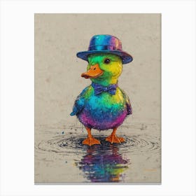Duck In A Hat 2 Canvas Print