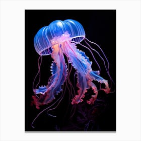 Sea Nettle Jellyfish Neon 4 Canvas Print