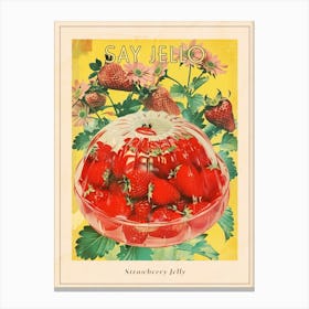 Strawberry Jelly Retro Collage 4 Poster Canvas Print