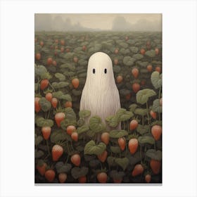 Ghost In The Strawberry Field 2 Canvas Print