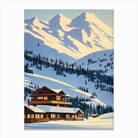 Beaver Creek, Usa Ski Resort Vintage Landscape 1 Skiing Poster Canvas Print