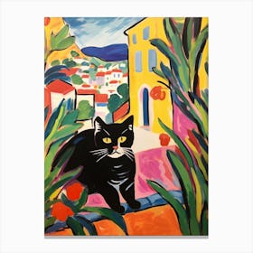 Painting Of A Cat In Dubrovnik Croatia 5 Canvas Print