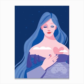 Inner Peace – Blue Art Print Canvas Print