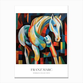 Franz Marc Inspired Horses Collection Painting 04 Canvas Print