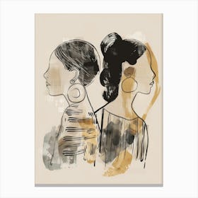 Two Women With Earrings 1 Canvas Print