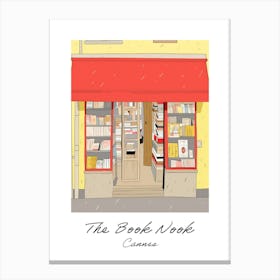 Cannes The Book Nook Pastel Colours 3 Poster Canvas Print