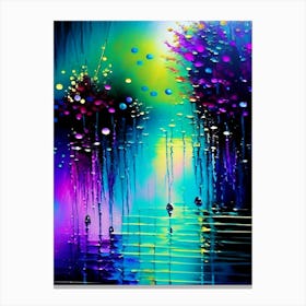 Water Sprites Waterscape Bright Abstract 2 Canvas Print