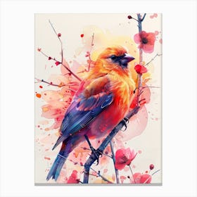 Bird Watercolor Painting Canvas Print