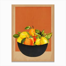 Bowl With Oranges And Lemons 3 Canvas Print