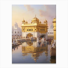 Golden Temple art print 2 Canvas Print