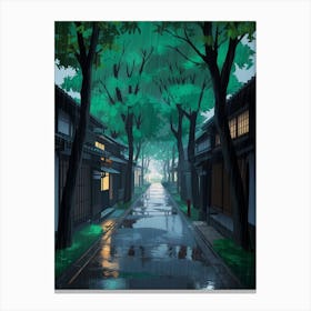 Rainy Street Canvas Print