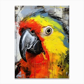 Parrot Story: Urban Art Canvas Print