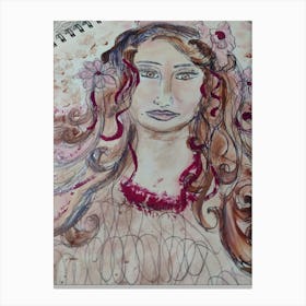 Girl with the curls Canvas Print