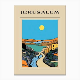 Minimal Design Style Of Jerusalem, Israel 1 Poster Canvas Print