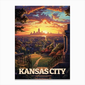 Kansas City Modern Beach Travel Canvas Print