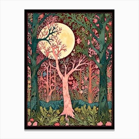 William Morris Moonlight In The Forest 18 Canvas Print