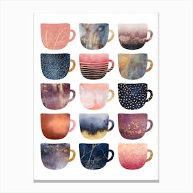 Pretty Coffee Cups 2 Canvas Print