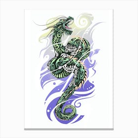 Tribal Dragon Canvas Print