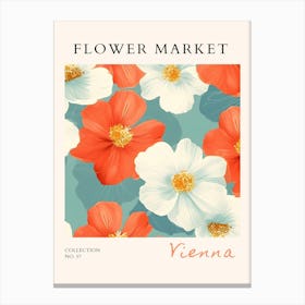 Flower Market Vienna Canvas Print