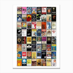 Musicals Print - Retro Cassette Covers Canvas Print