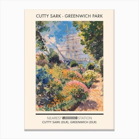 Cutty Sark (Greenwich Park) London Parks Garden 3 Canvas Print