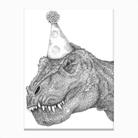 Party Dinosaur Canvas Print
