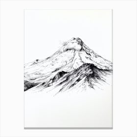 Cotopaxi Ecuador Line Drawing 4 Canvas Print