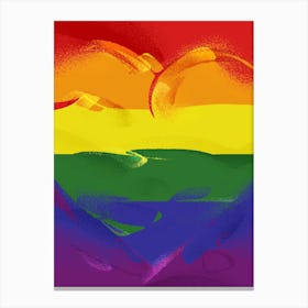 Pride LGBTQ Heart Canvas Print