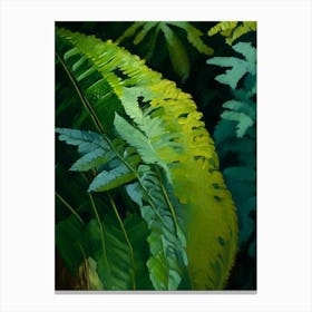 Soft Shield Fern 1 Cézanne Style Canvas Print