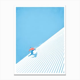 Skier On The Slopes 4 Canvas Print