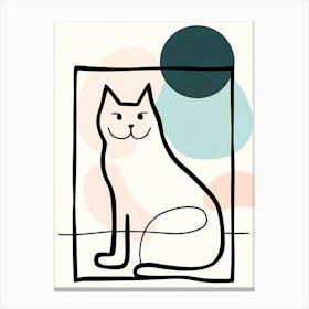 Cat In A Frame Canvas Print