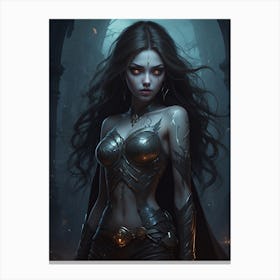 Dark Fantasy Girl Canvas Print