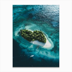 Heart Island In The Maldives 1 Canvas Print