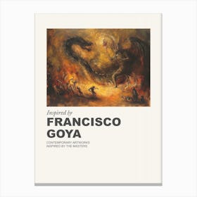 Museum Poster Inspired By Francisco Goya 4 Canvas Print