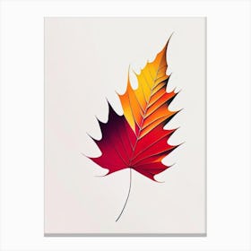 Maple Leaf Abstract 6 Canvas Print