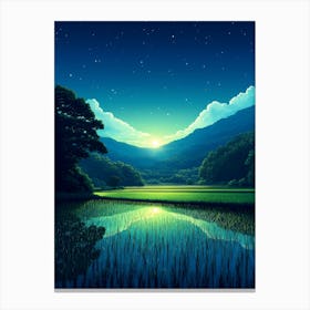 Landscape At Night Canvas Print