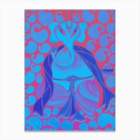 Mesmerising red and blue oil painting of Ganesha by DollyJ Stampe su tela