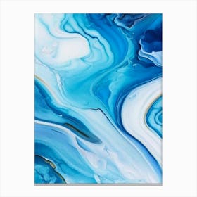 Water Inspired Fantasy Or Surrealistic Art Waterscape Marble Acrylic Painting 3 Canvas Print