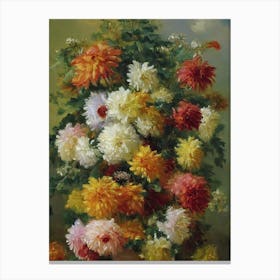Chrysanthemums Painting 4 Flower Canvas Print