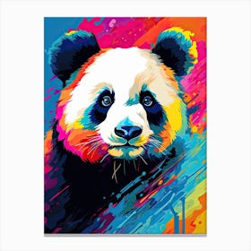 Panda Art In Pop Art Style 2 Canvas Print