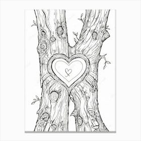 Heart Shaped Tree Canvas Print