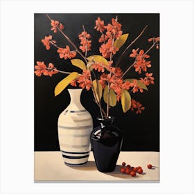Bouquet Of Witch Hazel Flowers, Autumn Fall Florals Painting 3 Canvas Print
