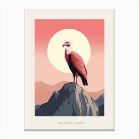 Minimalist California Condor 3 Bird Poster Canvas Print