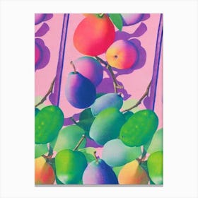 Ugli Fruit Risograph Retro Poster Fruit Canvas Print