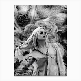 Woman With Long Hair Canvas Print